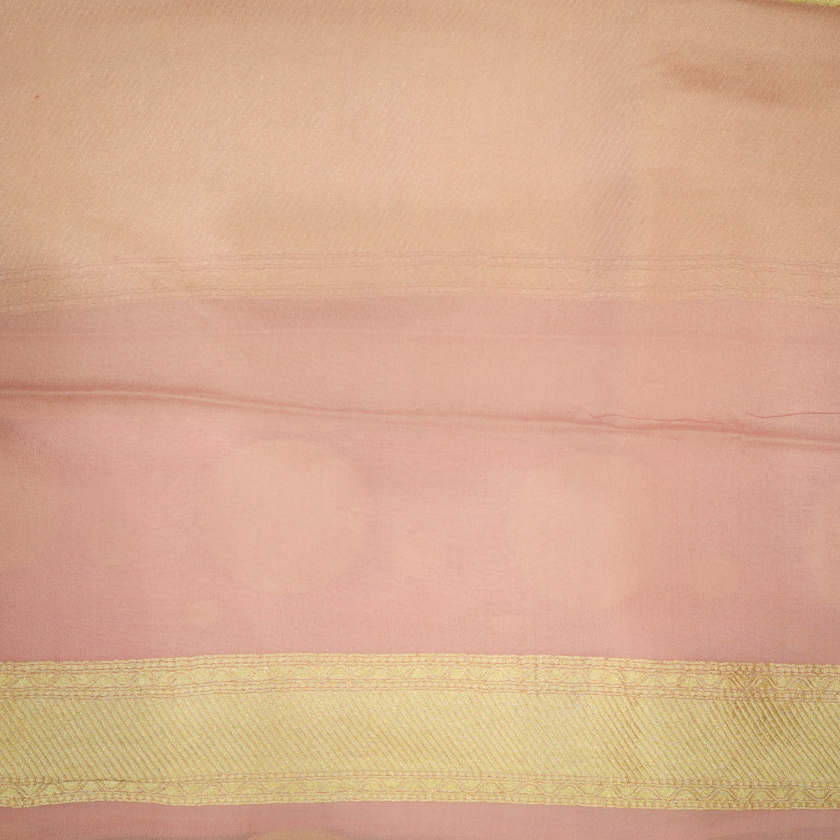 Handwoven Pastel Pink Banarasi Georgette Saree