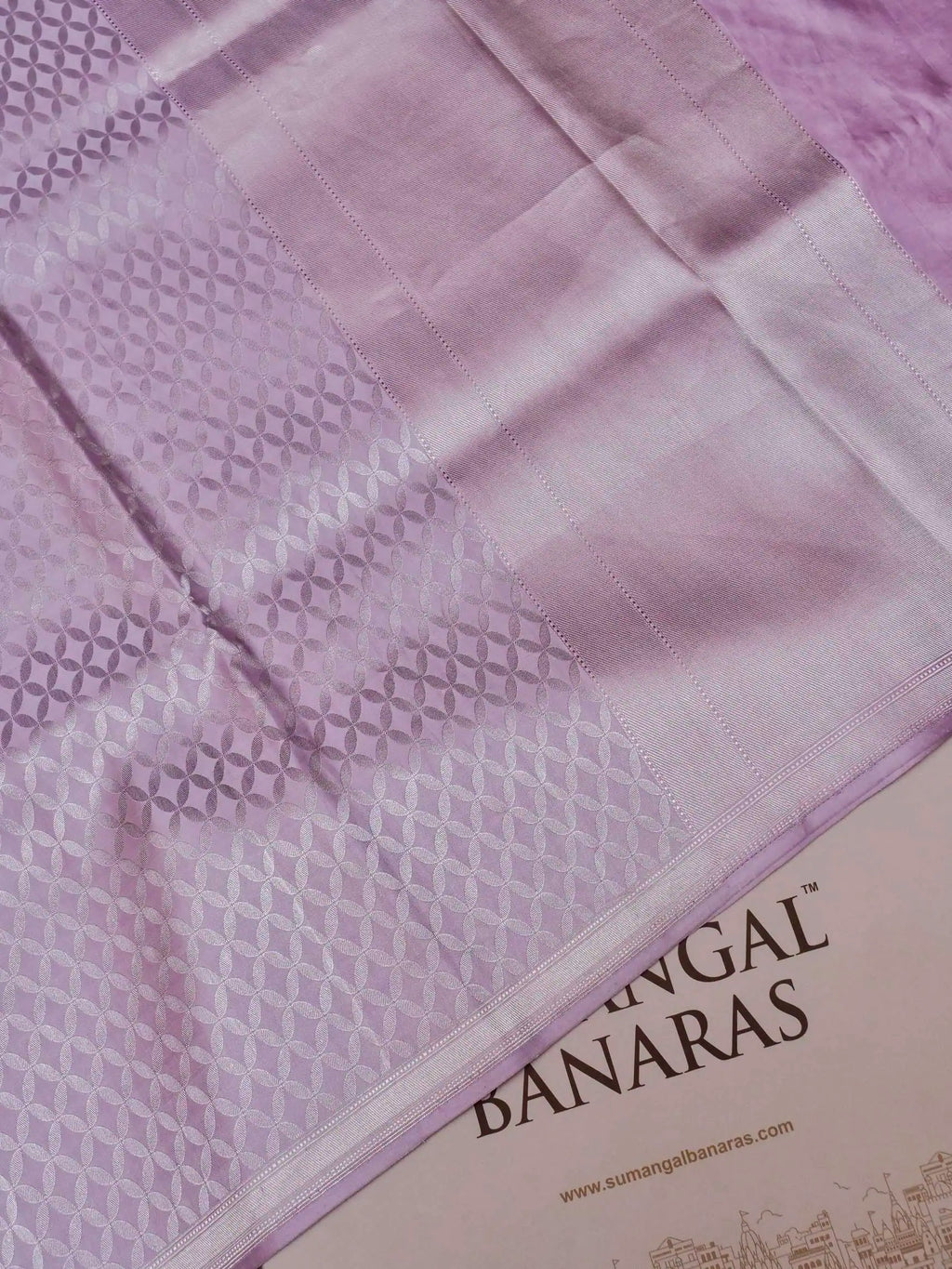 Handwoven Lavender Banarasi Katan Silk Saree