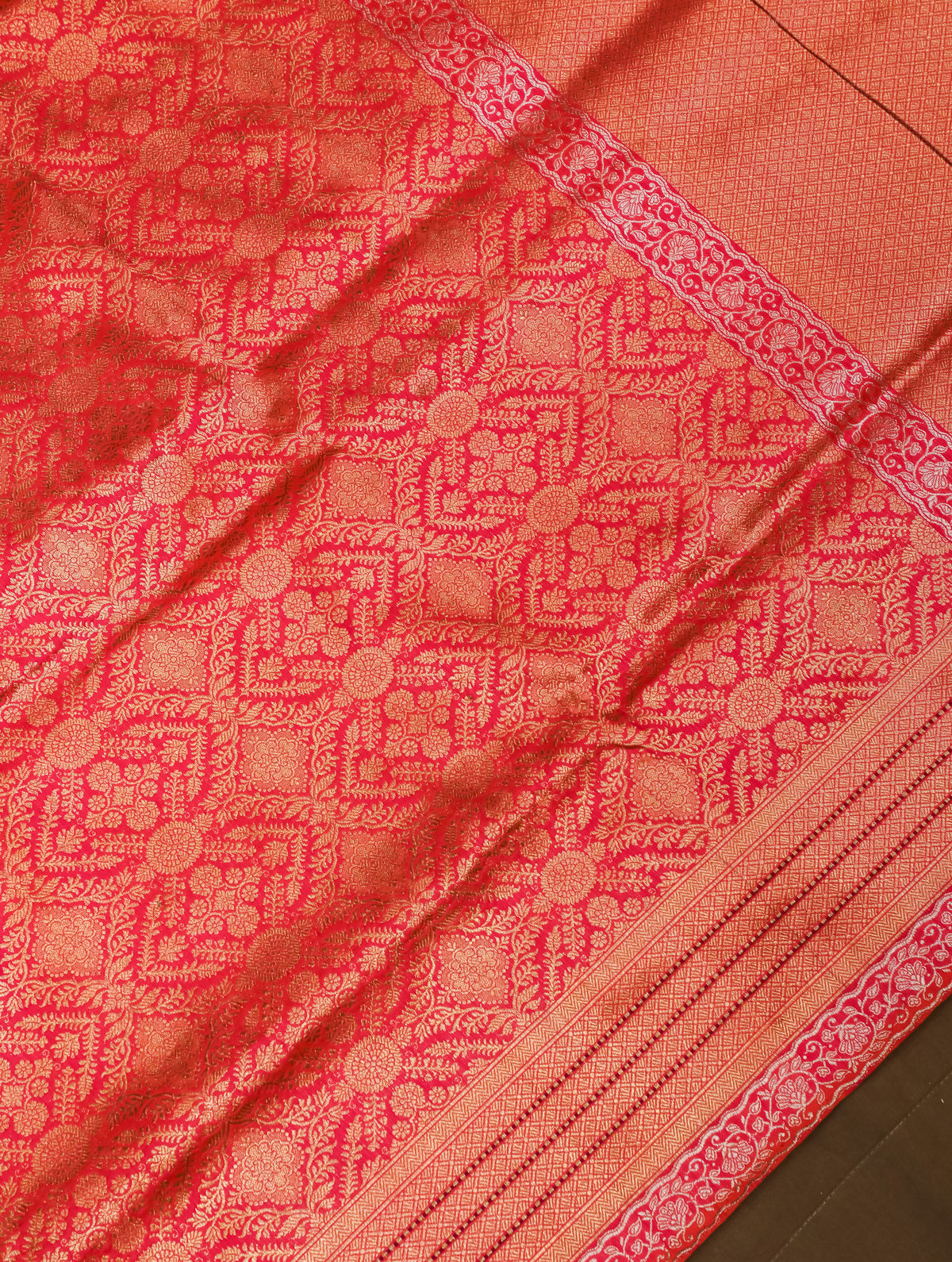 Handwoven Pink Banarasi Katan Silk Saree