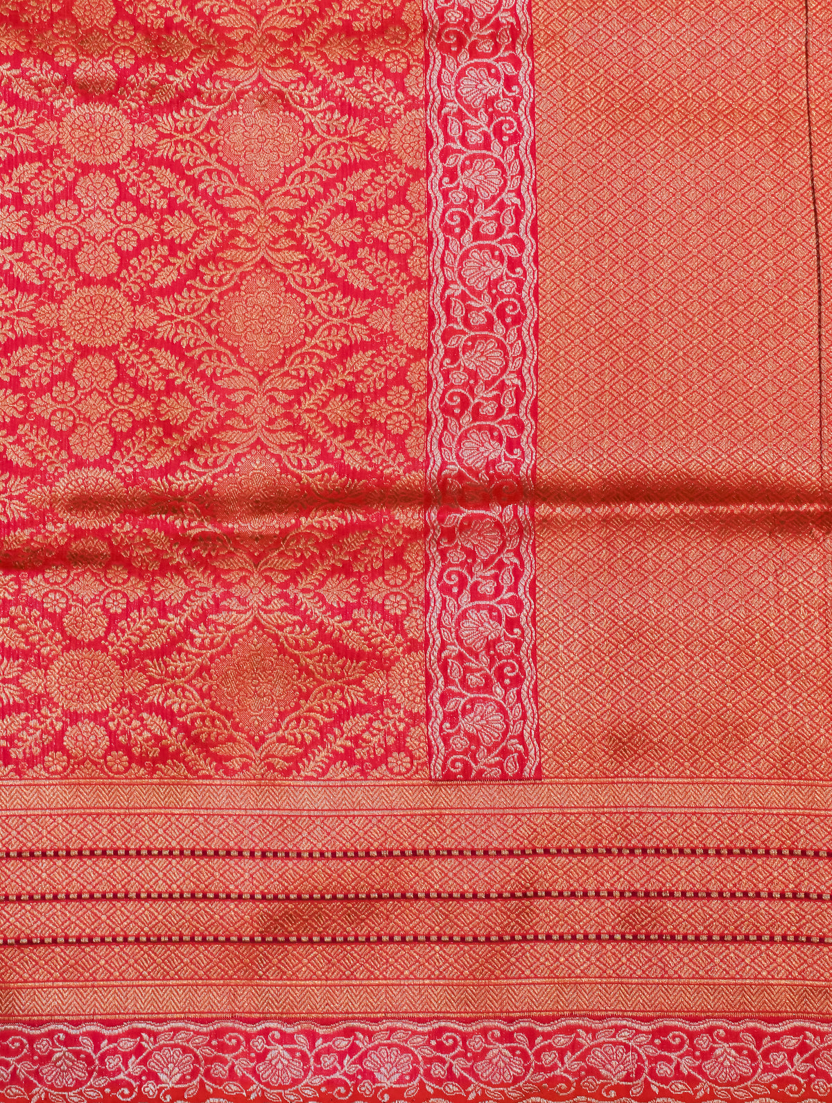 Handwoven Pink Banarasi Katan Silk Saree