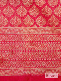 Handwoven Pink Banarasi Katan Silk Saree