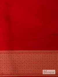 Handwoven Red Banarasi Katan Silk Saree