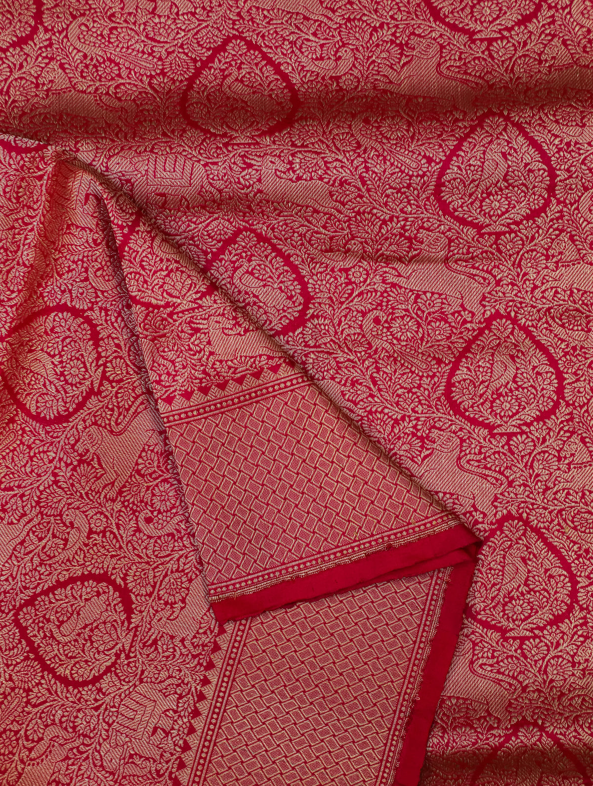 Handwoven Pink Banarasi Katan Silk Saree