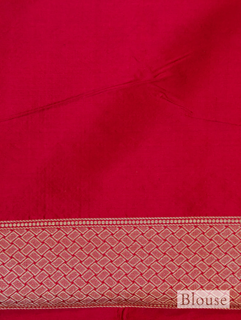 Handwoven Pink Banarasi Katan Silk Saree