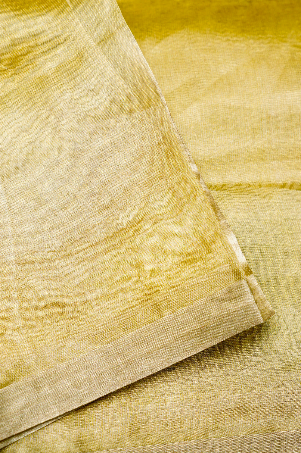 Handwoven Yellow Banarasi Tissue Silk Saree