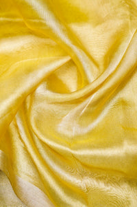 Handwoven Yellow Banarasi Tissue Silk Saree