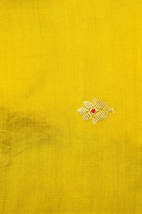 Handwoven Yellow Banarasi Tissue Silk Saree