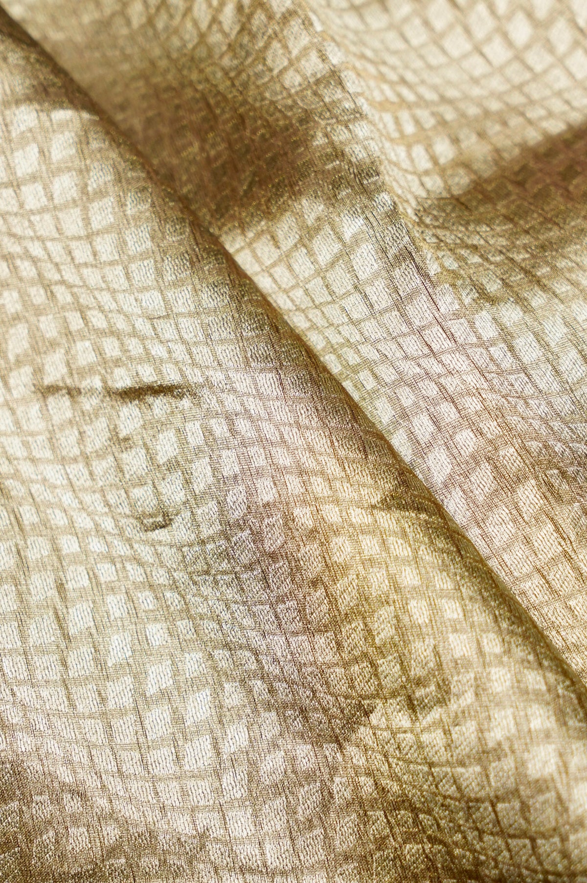 Handwoven Brown Banarasi Tissue Silk Saree