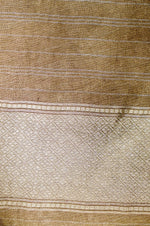 Handwoven Brown Banarasi Tissue Silk Saree