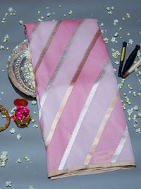Handwoven Rangkat Banarasi Kora Silk Saree