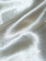 Handwoven Silver Banarasi Tissue Silk Saree