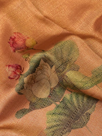 Handwoven Peach Banarasi Pure Silk Saree