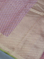 Handwoven Pink Banarasi Cotton Soft Silk Saree