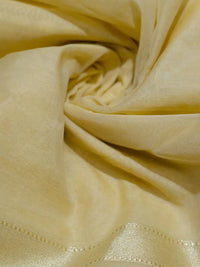 Handwoven Yellow Banarasi Cotton Soft Silk Saree