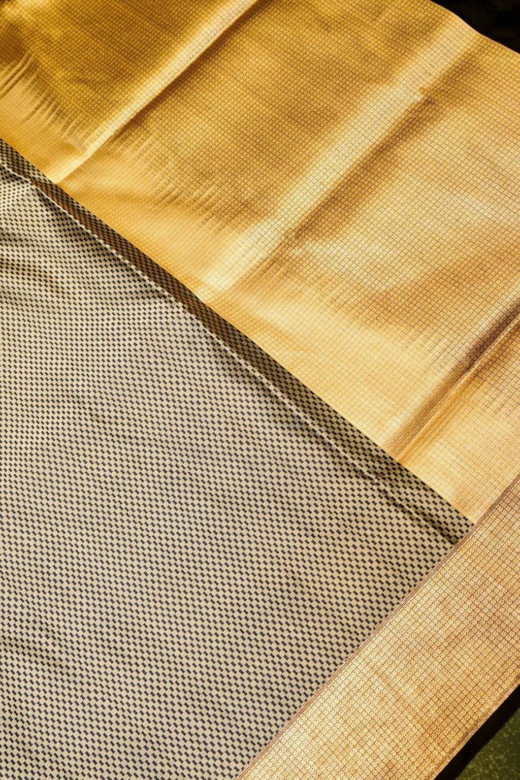 Handwoven Black Banarasi Katan Silk Saree