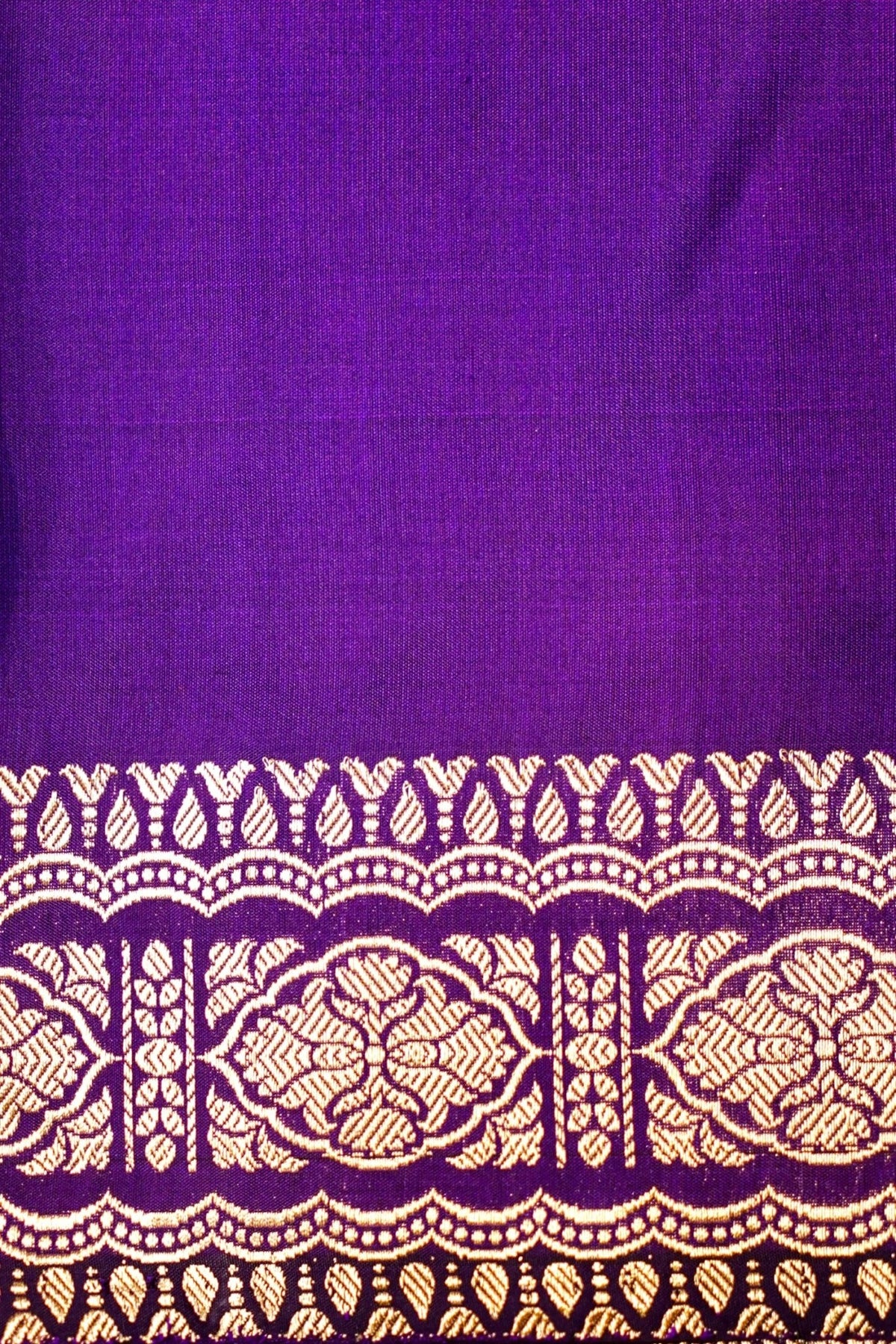 Handwoven Purple Banarasi Katan Silk Saree