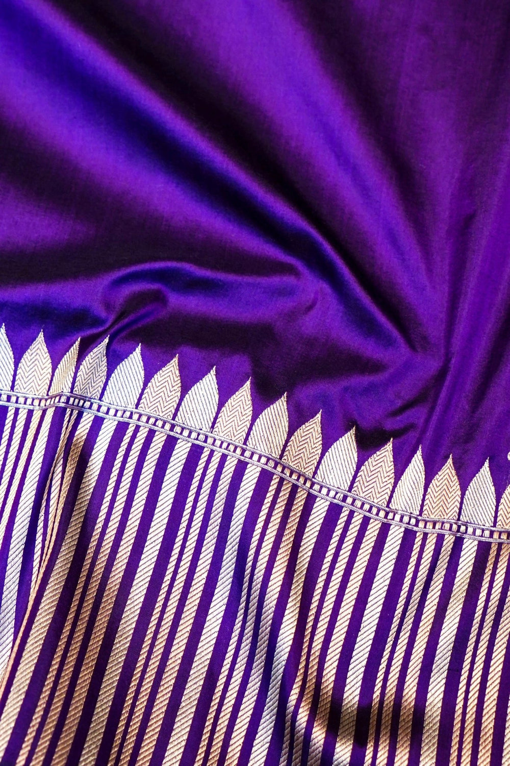 Handwoven Purple Banarasi Katan Silk Saree