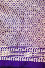 Handwoven Purple Banarasi Katan Silk Saree