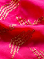 Handwoven Pink Banarasi Crepe  Georgette Saree