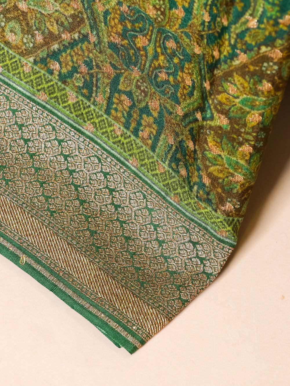 Hamdwoven Multi Color Banarasi Cotton Silk Saree