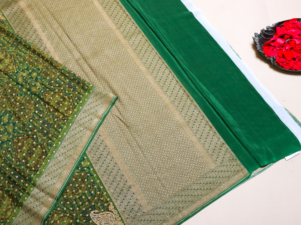 Hamdwoven Multi Color Banarasi Cotton Silk Saree