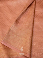 Handwoven Peach Banarasi Katan Soft Silk Saree