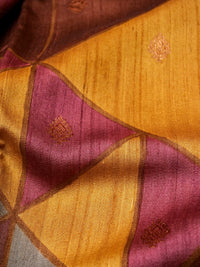 Handwoven Rangkat Banarasi Tussar Silk Saree