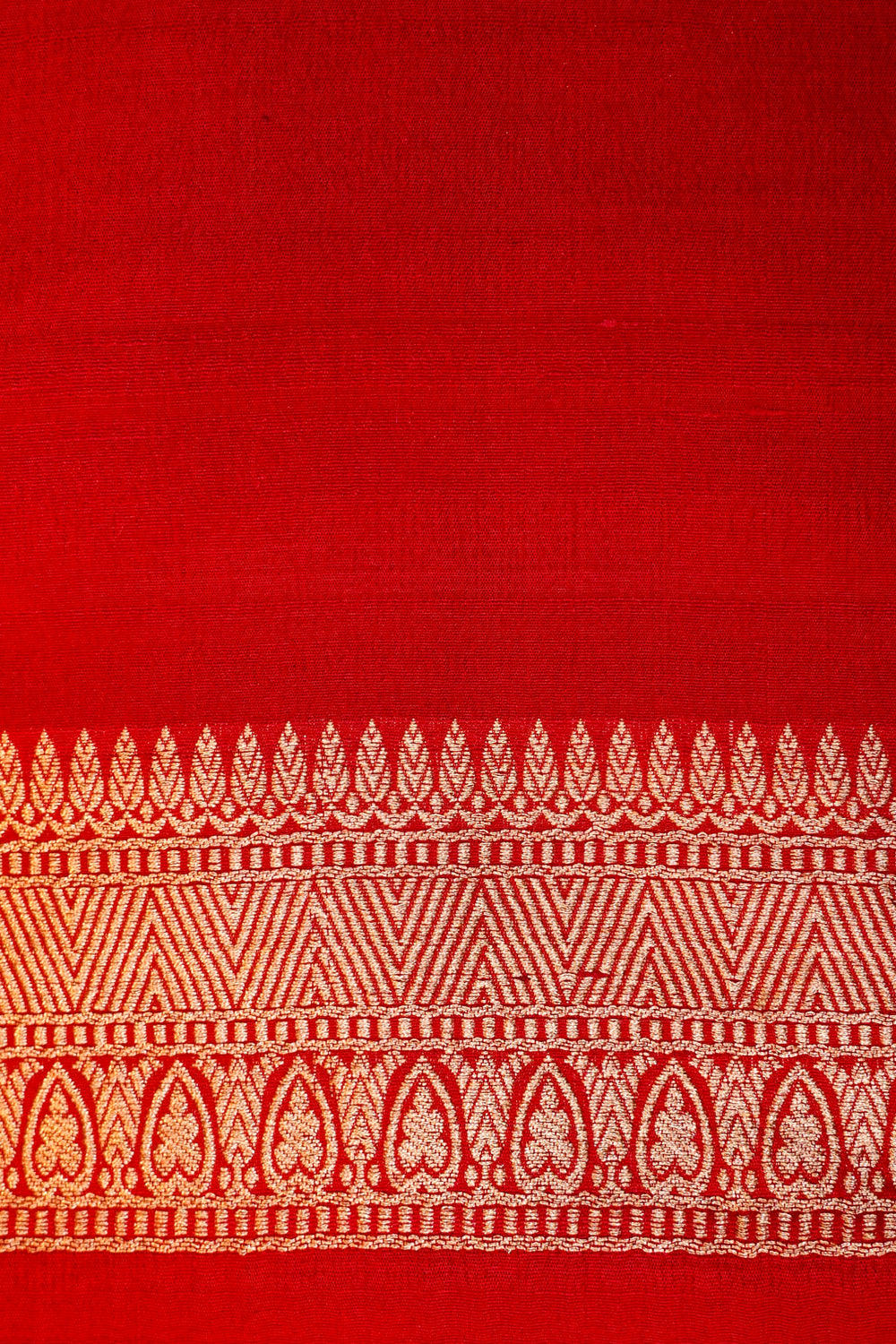 Handwoven Red Banarasi Tussar Silk Saree