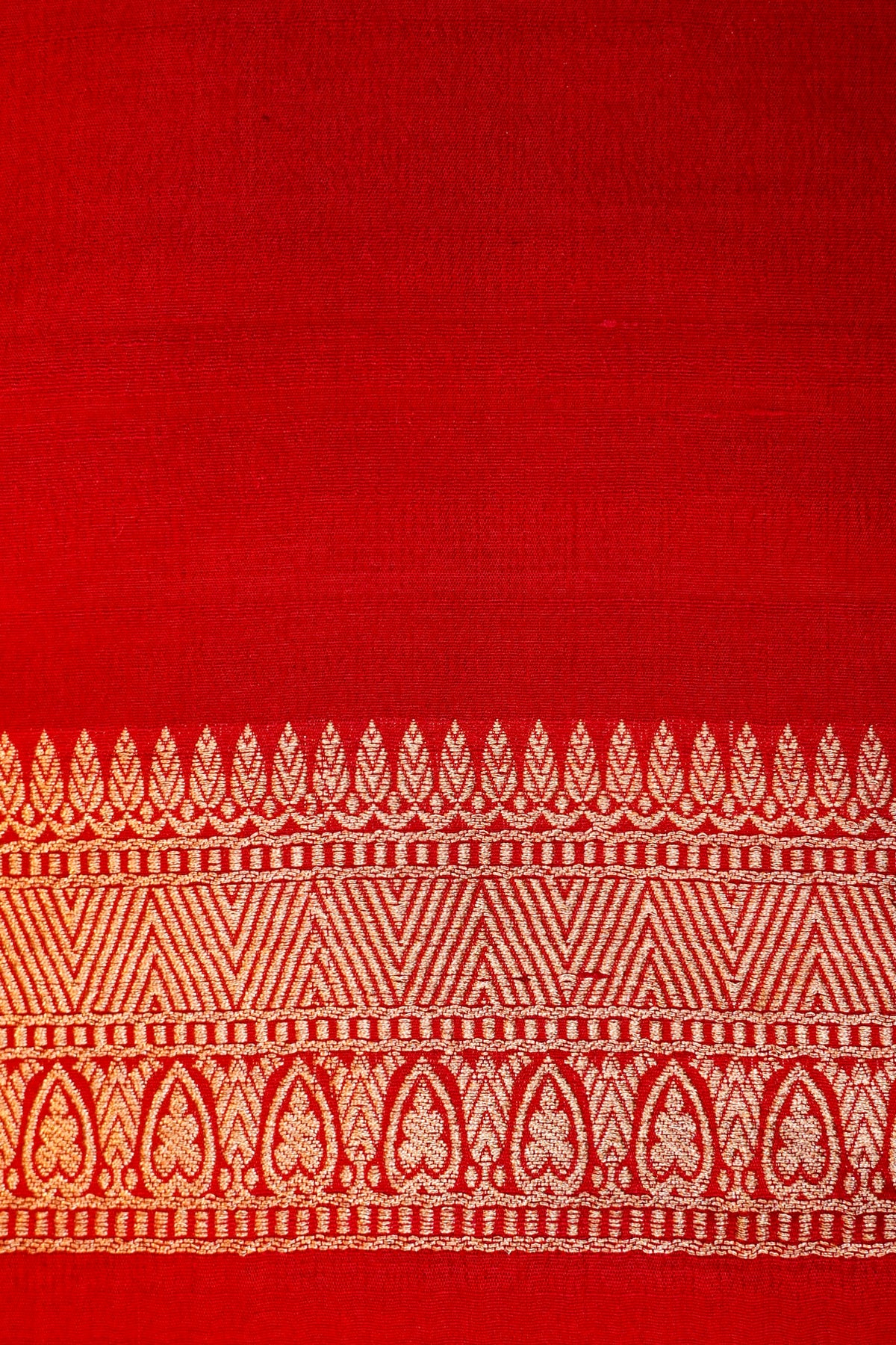 Handwoven Red Banarasi Tussar Silk Saree