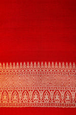 Handwoven Red Banarasi Tussar Silk Saree