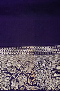 Handwoven Violet Banarasi Katan Silk Saree