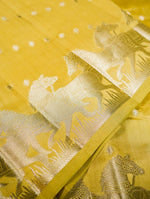 Handwoven Yellow Banarasi Chiniya Silk Saree