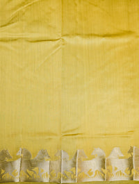 Handwoven Yellow Banarasi Chiniya Silk Saree