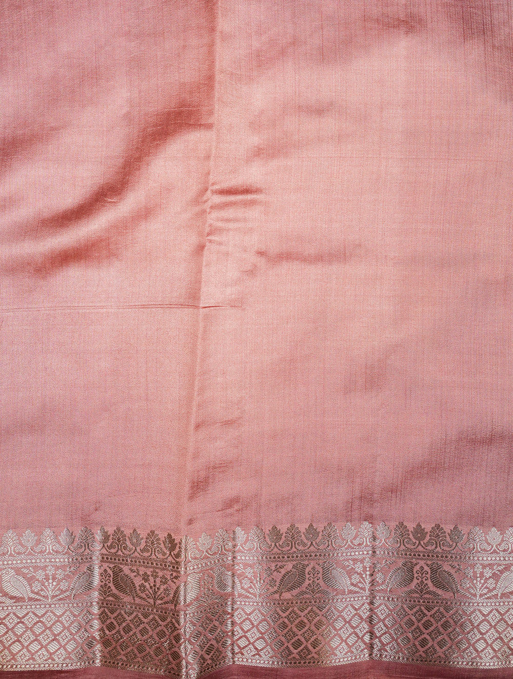 Handwoven Peach Banarasi Chiniya Silk Saree