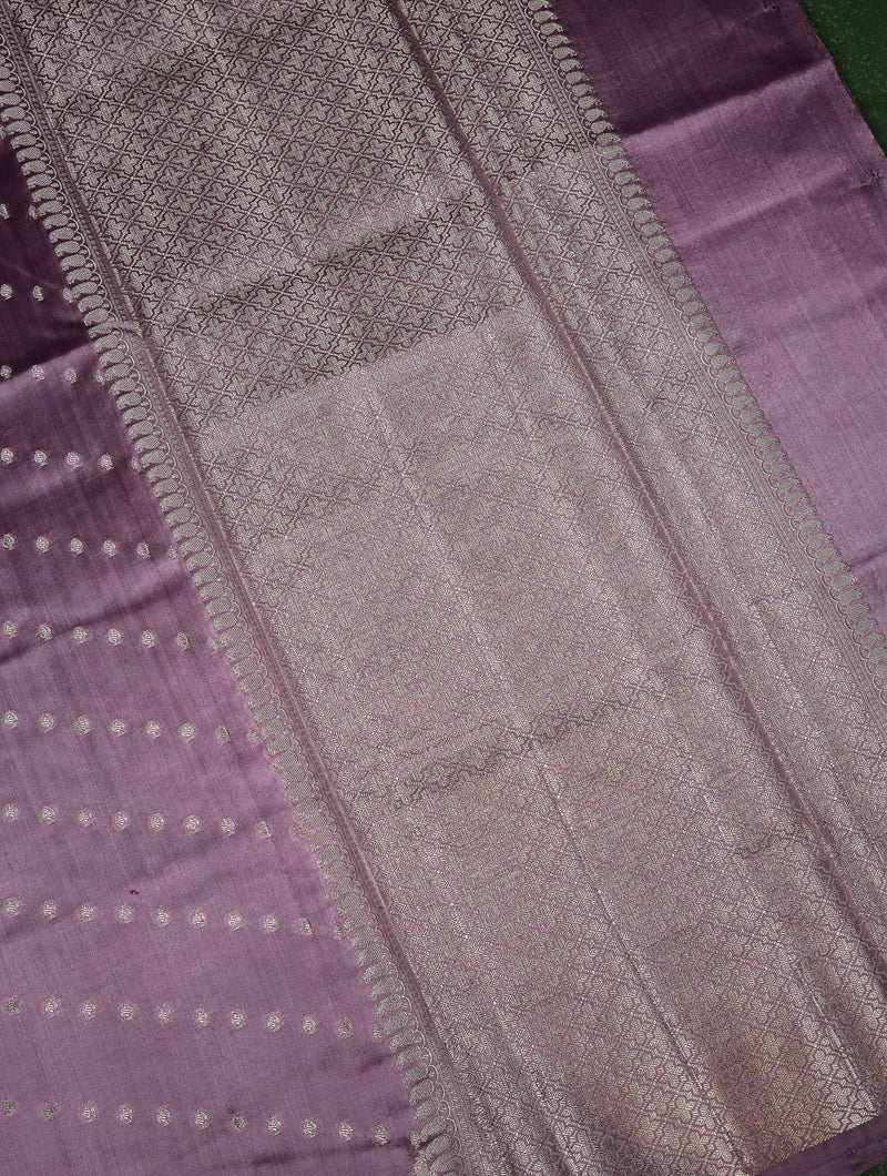 Handwoven Purple Banarasi Chiniya Silk Saree