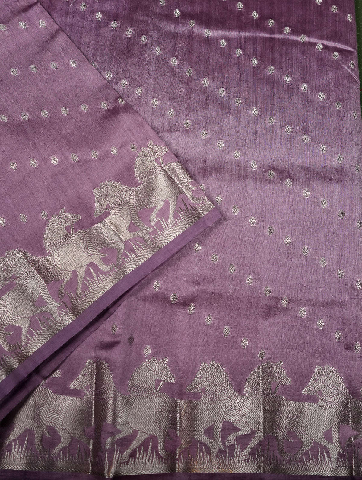 Handwoven Purple Banarasi Chiniya Silk Saree