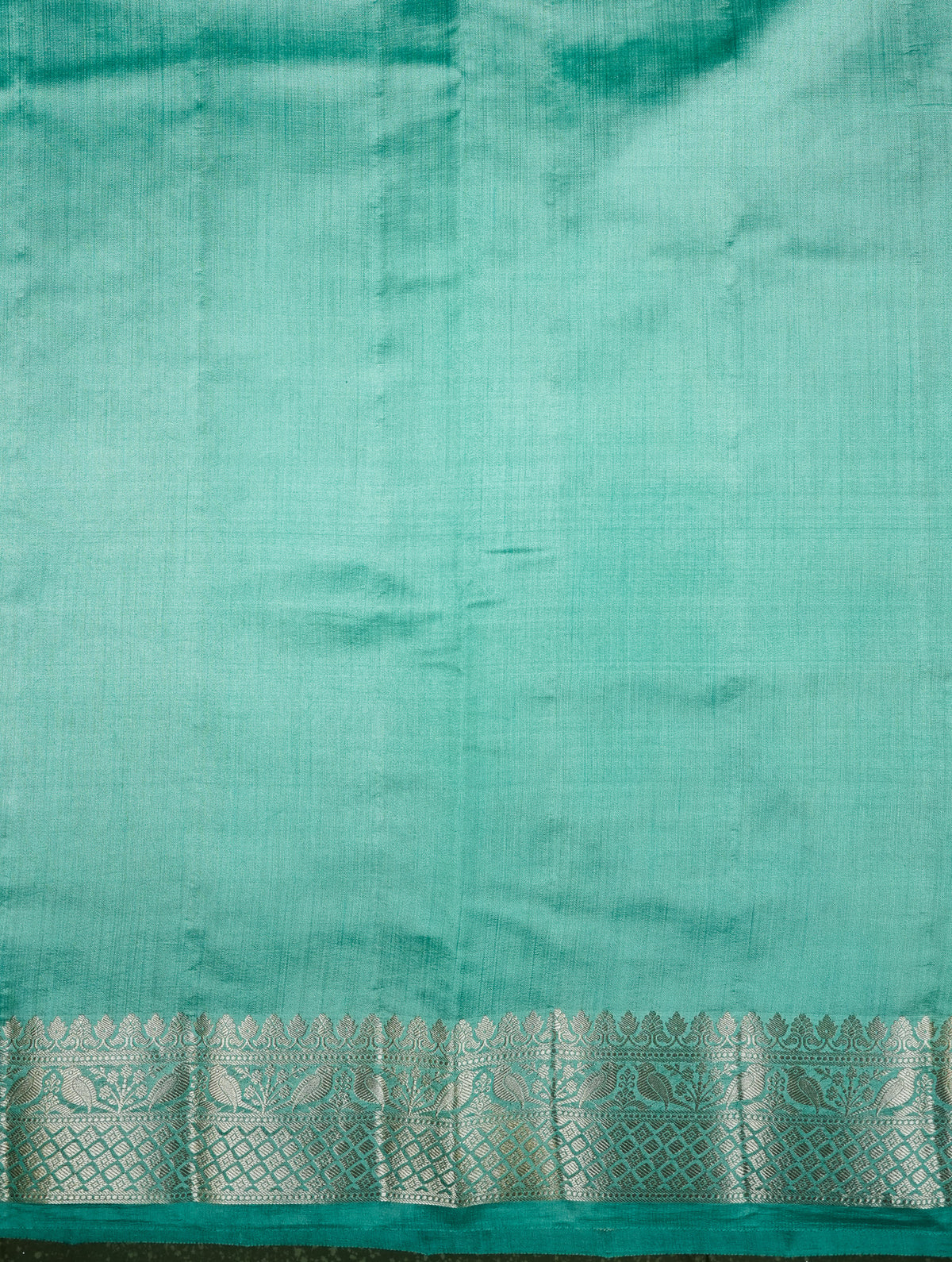 Handwoven Aqua Blue Banarasi Chiniya Silk Saree