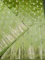 Handwoven Green Banarasi Chiniya Silk Saree