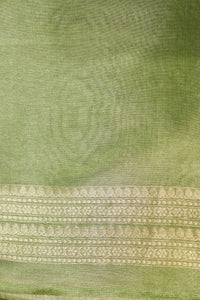 Handwoven Pista Green  Banarasi Katan Soft Silk Saree