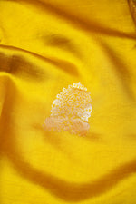 Handwoven Yellow  Banarasi Katan Soft Silk Saree
