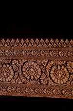 Handwoven Ivory Banarasi Crepe Georgette Saree
