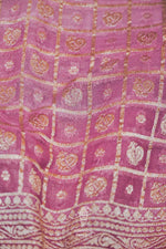 Handwoven Purple Khaddi Georgette Silk Saree