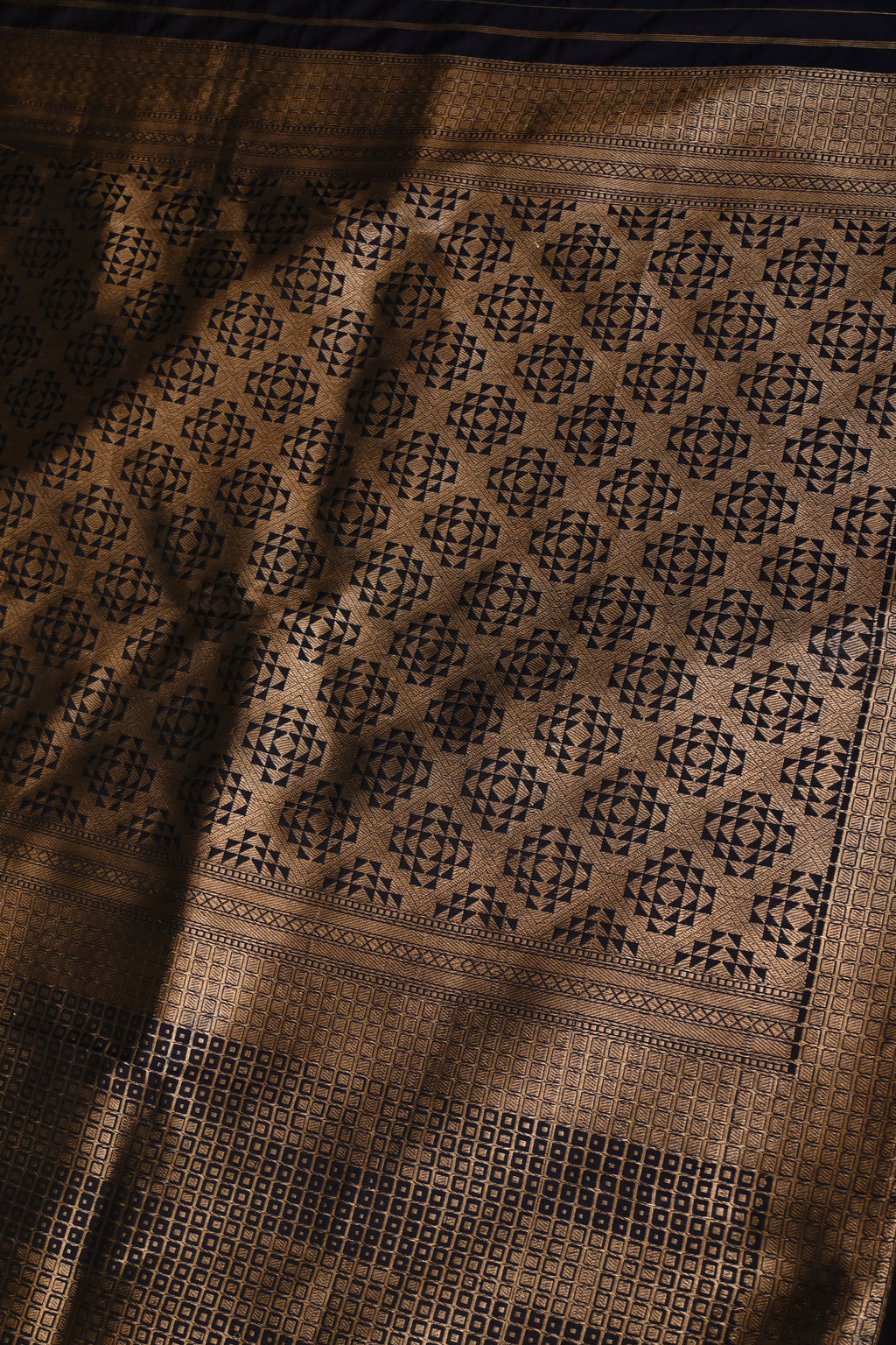 Handwoven Black Banarasi Katan Soft Silk Saree