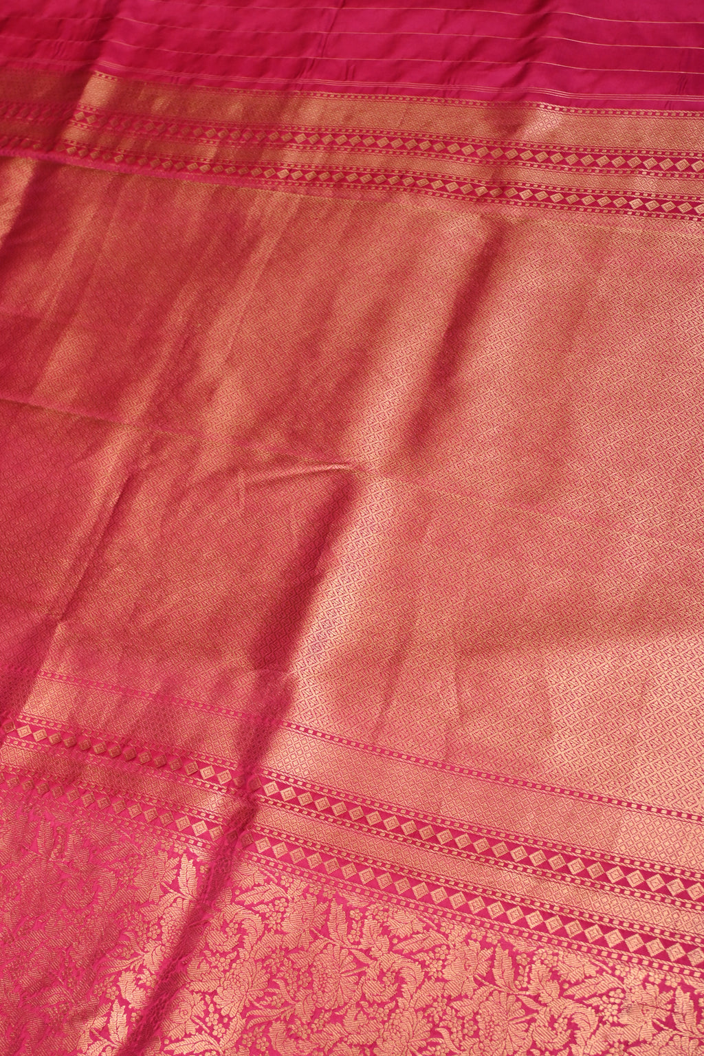 Handwoven Pink Banarasi Katan Soft Silk Saree