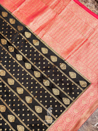Banarasi Black Blended Moonga Silk Saree