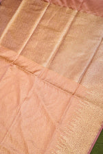 Banarasi Light Peach Blended Mashru Silk Saree
