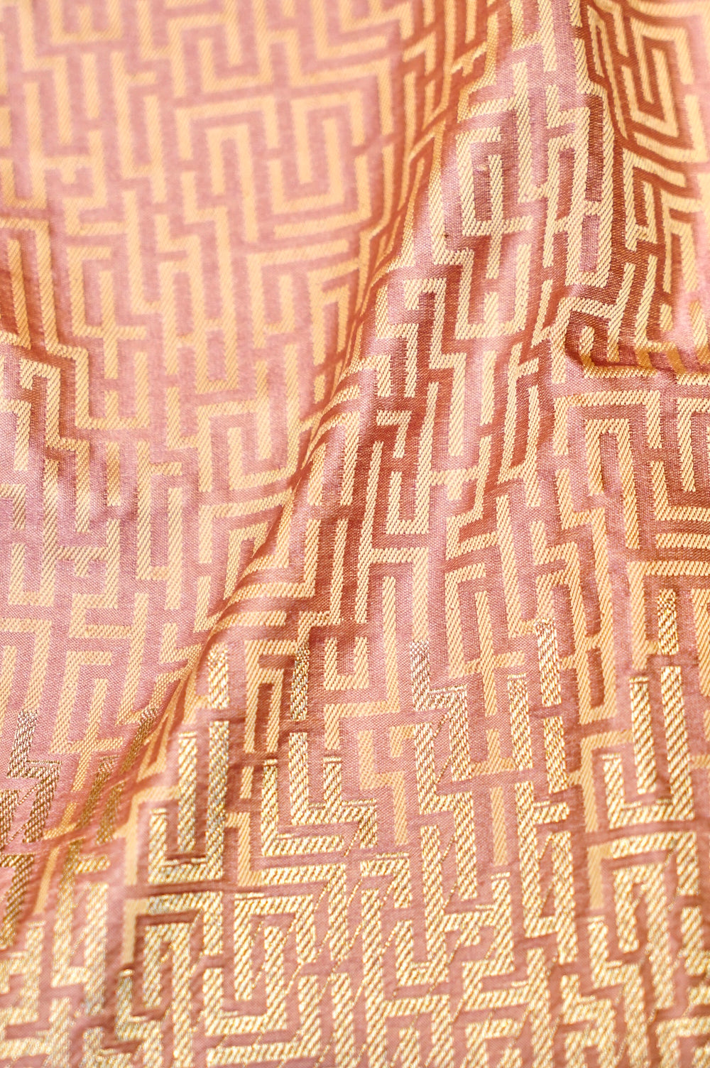 Banarasi Light Peach Blended Mashru Silk Saree