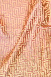Banarasi Light Peach Blended Mashru Silk Saree