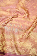 Banarasi Light Peach Blended Mashru Silk Saree