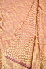 Banarasi Light Peach Blended Mashru Silk Saree